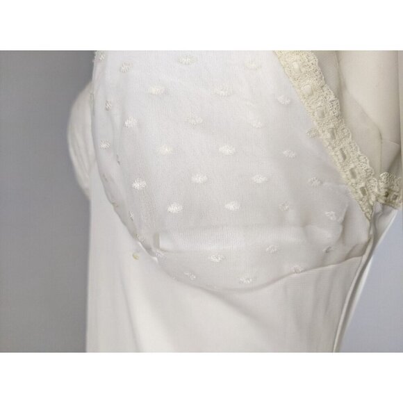 VINTAGE WOMEN'S IVORY WHITE DRESS SLIP - FIGURFIT - SIZE 34 - Picture 7 of 9